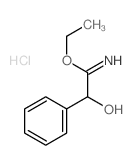 Benzeneethanimidicacid, a-hydroxy-, ethyl ester,hydrochloride (1:1)结构式