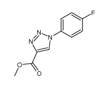 methyl 1-(4-fluorophenyl)-1H-1,2,3-triazole-4-carboxylate结构式