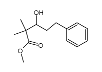 (+/-)-Methyl 3-hydroxy-2,2-dimethyl-5-phenylvalerate结构式