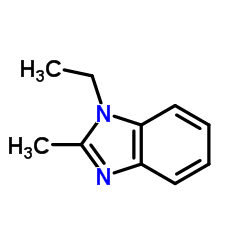 N-乙基-2-甲基苯并咪唑结构式