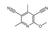 3,5-Pyridinedicarbonitrile,2-methoxy-4,6-dimethyl-(9CI)结构式