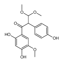 1-(2,4-Dihydroxy-5-methoxyphenyl)-2-(4-hydroxyphenyl)-3,3-dimethoxy-1-propanone结构式