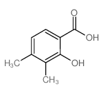 2-羟基-3,4-二甲基-苯甲酸结构式