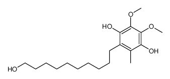 2-(10-hydroxydecyl)-5,6-dimethoxy-3-methylbenzene-1,4-diol结构式