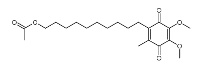2,3-dimethoxy-5-methyl-6-(10'-acetoxydecyl)-1,4-benzoquinone结构式