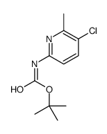 tert-butyl N-(5-chloro-6-methylpyridin-2-yl)carbamate结构式