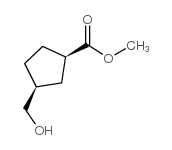rel-(1R,3S)-3-(羟甲基)环戊烷-1-羧酸甲酯结构式