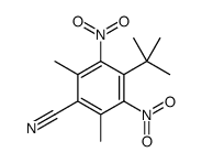 4-tert-butyl-2,6-dimethyl-3,5-dinitrobenzonitrile结构式
