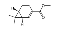 methyl (1S,6R)-7,7-dimethylbicyclo[4.1.0]hept-2-ene-3-carboxylate结构式