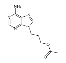 3-(6-Amino-9H-purin-9-yl)propyl acetate结构式