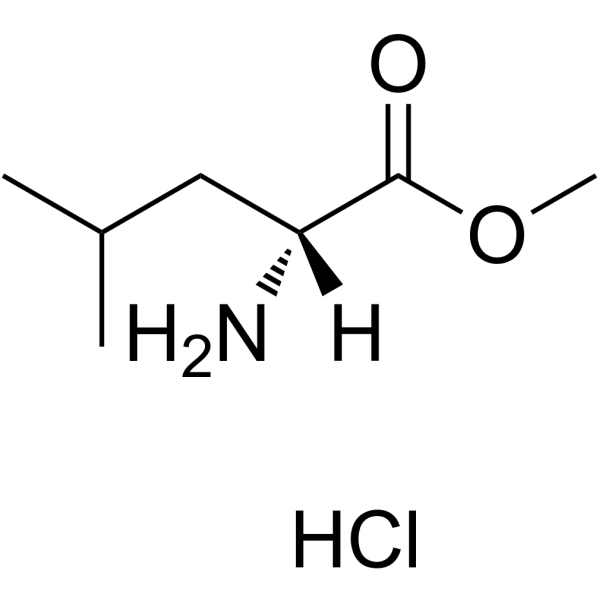 D-亮氨酸甲酯盐酸盐结构式