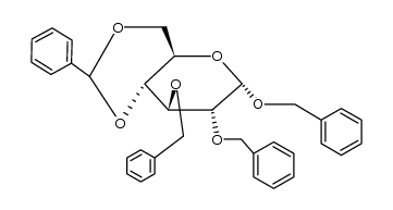 benzyl 4,6-O-benzylidene-2,3-tri-O-benzyl-&alpha;-D-glucopyranoside结构式