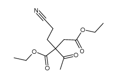 2-acetyl-2-(2-cyano-ethyl)-succinic acid diethyl ester结构式