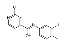 2-chloro-N-(3-iodo-4-methylphenyl)pyridine-4-carboxamide结构式