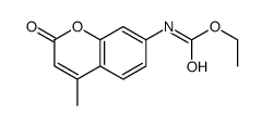 Carbamic acid, (4-methyl-2-oxo-2H-1-benzopyran-7-yl)-, ethyl ester结构式
