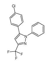 5-(4-chlorophenyl)-1-phenyl-3-(trifluoromethyl)pyrazole结构式