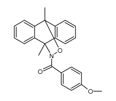 9,10-dihydro-N-(4-methoxybenzoyl)-9,10-dimethyl-9,10-epoxyiminoanthracene结构式