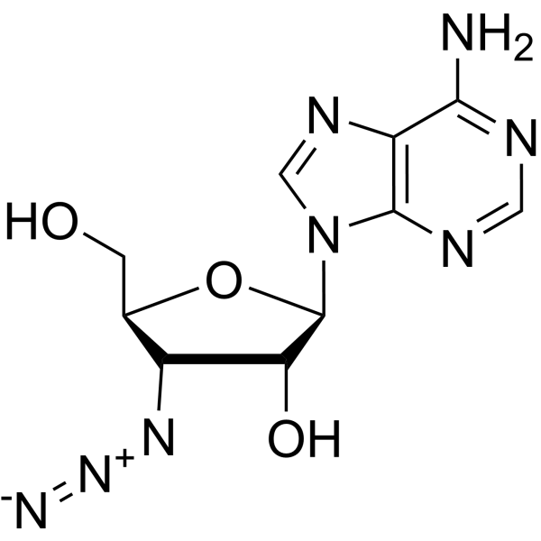 3'-Azido-3'-deoxyadenosine结构式
