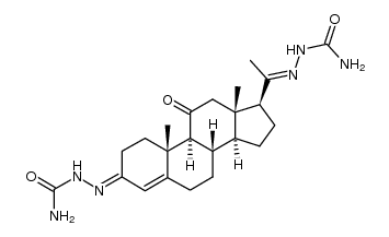 Pregn-4-en-3,11,20-trion-3,20-bis-semicarbazon结构式