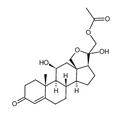 21-acetoxy-11β,20-dihydroxy-18,20-epoxypregn-4-en-3-one结构式