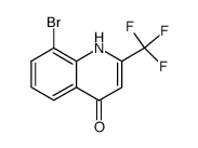 8-bromo-2-(trifluoromethyl)-4-quinolinone结构式