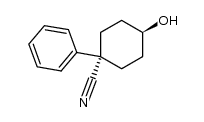 trans-4-hydroxy-1-phenylcyclohexanecarbonitrile结构式