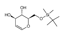 6-O-(叔丁基二甲基甲硅烷基)-D-葡萄糖结构式