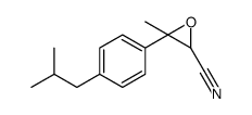 3-methyl-3-[4-(2-methylpropyl)phenyl]oxirane-2-carbonitrile结构式