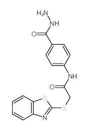 2-benzothiazol-2-ylsulfanyl-N-[4-(hydrazinecarbonyl)phenyl]acetamide结构式