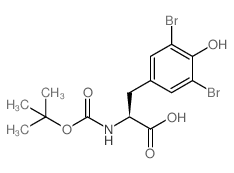 (S)-N-Boc-3,5-二溴-4-羟基-苯丙氨酸结构式