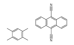 anthracene-9,10-dicarbonitrile compound with 1,2,4,5-tetramethylbenzene (1:1)结构式