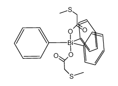 triphenyl-l5-bismuthanediyl bis(2-(methylthio)acetate)结构式