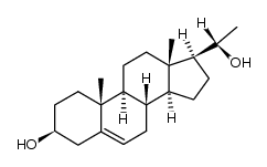 (3β,20S)-pregn-5-ene-3,20-diol结构式