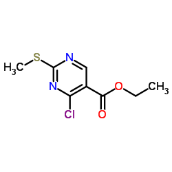 4-氯-2-甲硫基嘧啶-5-羧酸乙酯结构式