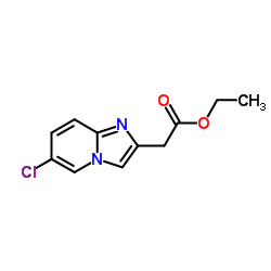 (6-氯咪唑并[1,2-a]吡啶-2-基)-乙酸乙酯结构式