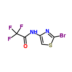 N-(2-溴噻唑-4-基)-2,2,2-三氟乙酰胺结构式