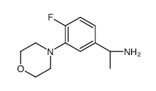 (1S)-1-(4-fluoro-3-morpholino-phenyl)ethanamine结构式