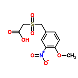 3-硝基-4-甲氧基苄基磺酰基乙酸结构式