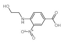 4-(2-羟基乙基氨基)-3-硝基苯甲酸结构式