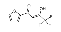 4,4,4-trifluoro-1-(2-thienyl)-1,3-butanedione enol结构式