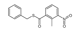 2-methyl-3-nitro-thiobenzoic acid S-benzyl ester结构式