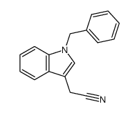 1-benzyl-3-indolylacetonitrile结构式
