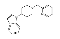 1-[1-(pyridin-2-ylmethyl)piperidin-4-yl]indole结构式