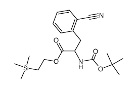 2-(trimethylsilyl)ethyl 2-((tert-butoxycarbonyl)amino)-3-(2-cyanophenyl)propanoate结构式