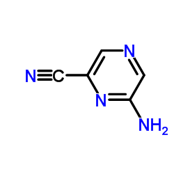2-氨基-6-氰基吡嗪结构式