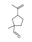 1-methyl-3-prop-1-en-2-ylcyclopentane-1-carbaldehyde结构式