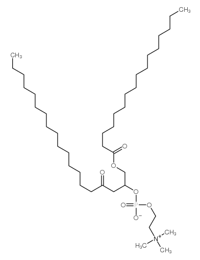 [4-oxido-9-oxo-6-(palmitoylmethyl)-3,5,8-trioxa-4-phosphatetracosyl]trimethylammonium 4-oxide结构式