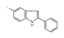 5-氟-2-苯基-1H-吲哚结构式