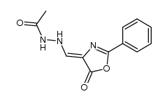 4-acetylhydrazinomethylene-2-phenyloxazol-5(4H)-one结构式