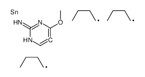 4-methoxy-5-tributylstannylpyrimidin-2-amine结构式
